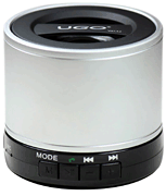 Bluetooth Wireless Mini Speaker: Silver Portable Speaker with SD Card For Playback and Radio